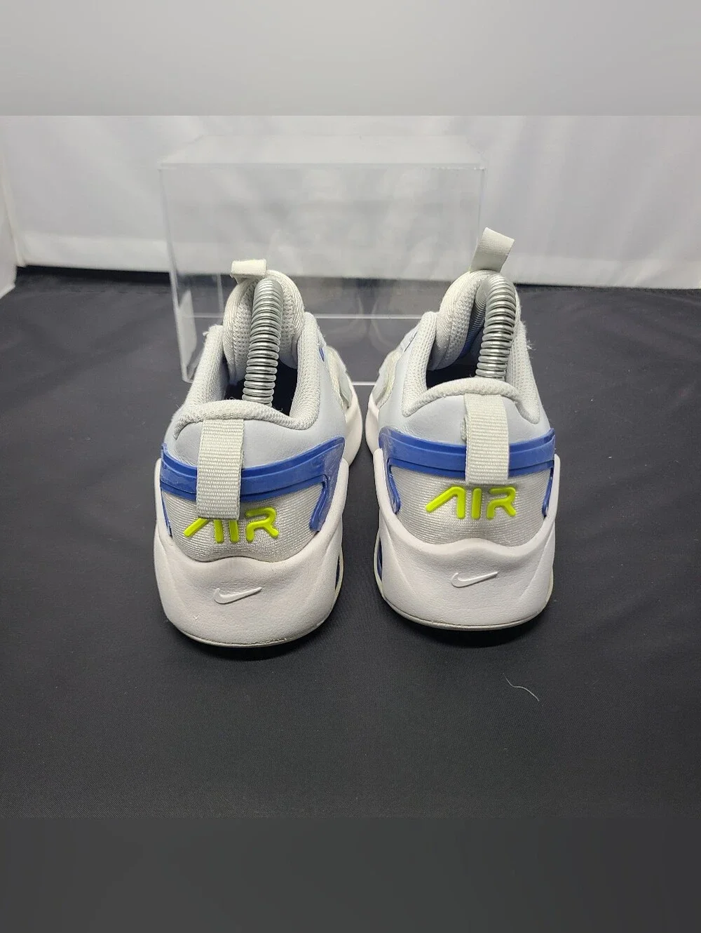 Nike Air Max Bolt 'Pure Platinum Royal Volt' kids size 1Y